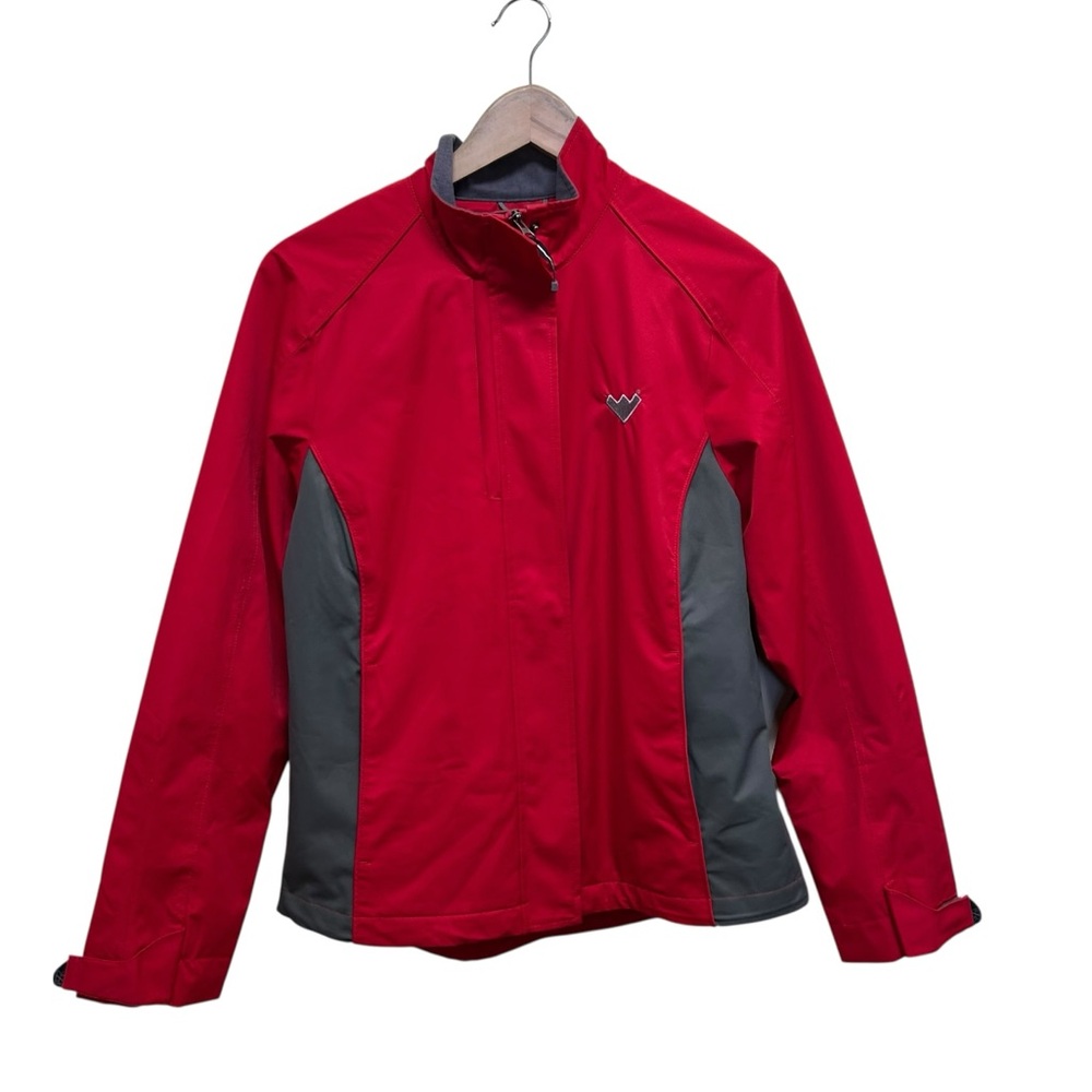Cutter & Buck Weather Tec Lightweight Red Gray Zip Front Jacket Size S